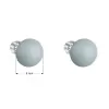Stříbrné náušnice pecka s perlou Swarovski modré kulaté 31142.3