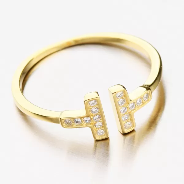 Stříbrný prsten se zirkony GST-11525-G