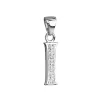 Stříbrný přívěsek s krystaly Swarovski bílé písmeno I 34102.1