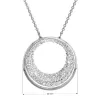 Stříbrný náhrdelník s krystaly Preciosa bílý 32026.1 crystal