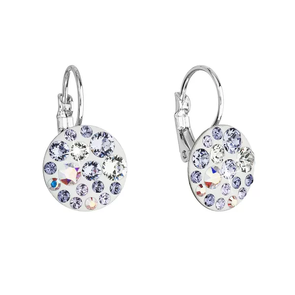 Náušnice bižuterie se Swarovski krystaly fialové kulaté 51035.3 violet 51035.3 VIOLET