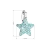 Stříbrný přívěsek s Preciosa krystaly modrá hvězdička 34259.3 aqua