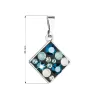 Přívěsek bižuterie se Swarovski krystaly modrý kosočtverec 54020.4
