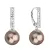 Stříbrné visací náušnice se Swarovski perlou a krystaly 71121.3 bronze