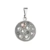 Přívěsek bižuterie se Swarovski krystaly hnědý kulatý 54024.3