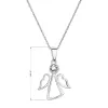 Stříbrný náhrdelník anděl se Swarovski krystalem bílý 32082.1 crystal