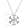 Stříbrný náhrdelník se zirkony sněhová vločka 12047.1