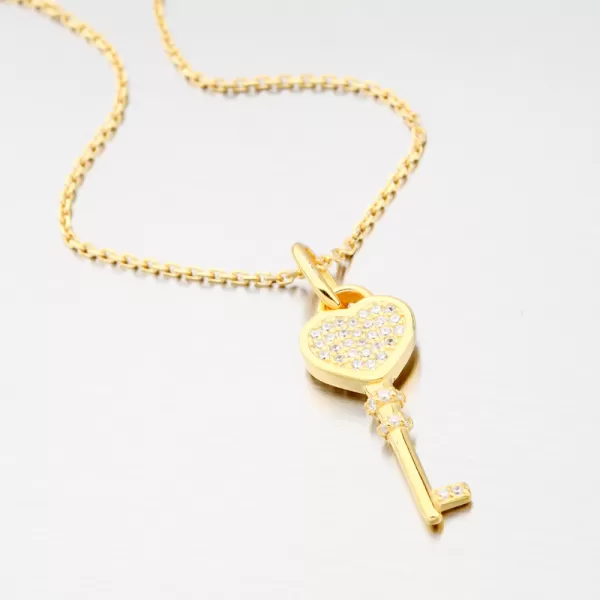 Zlacený přívěsek klíč HST-13688-G