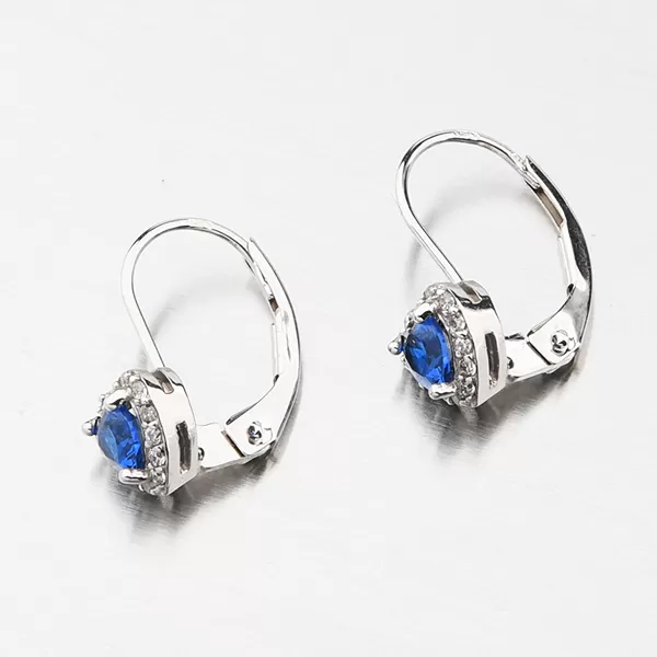 Dámské náušnice bílé zlato 585 zirkon 52GZ-8015BTMB-KL