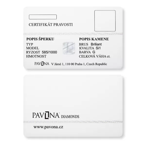 Zlaté náušnice 81008.1 bílé zlato s briliantem