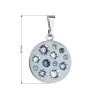 Přívěsek bižuterie se Swarovski krystaly modrý kulatý 54024.3