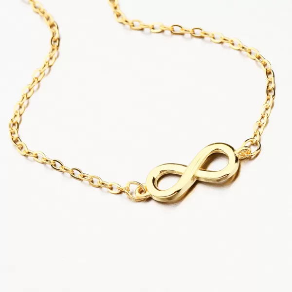 Stříbrný zlacený náramek nekonečno BST-14649/21-G