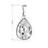 Přívěsek bižuterie se Swarovski krystaly bílá slza 54016.1