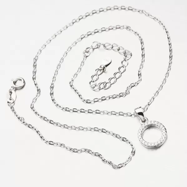 Stříbrný náhrdelník se zirkony SETST-15306R