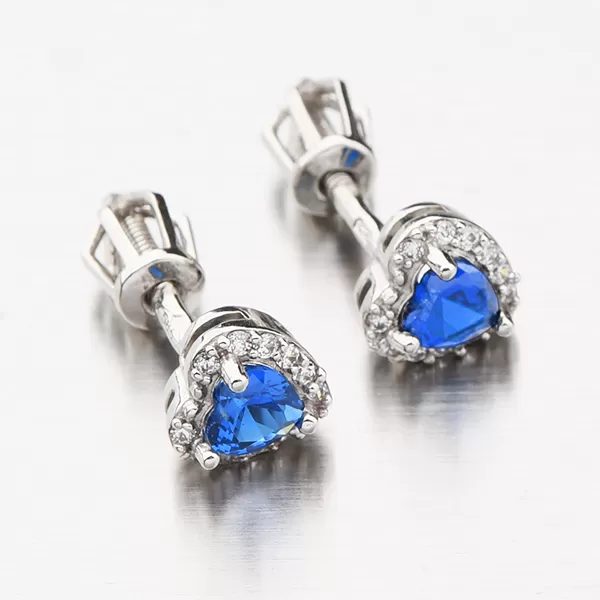 Dámské náušnice bílé zlato 585 zirkon 52GZ-8015BTMB-SR