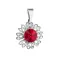 Přívěsek bižuterie se Swarovski krystaly červená kytička 54032.3 light siam