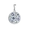 Přívěsek bižuterie se Swarovski krystaly modrý kulatý 54024.3