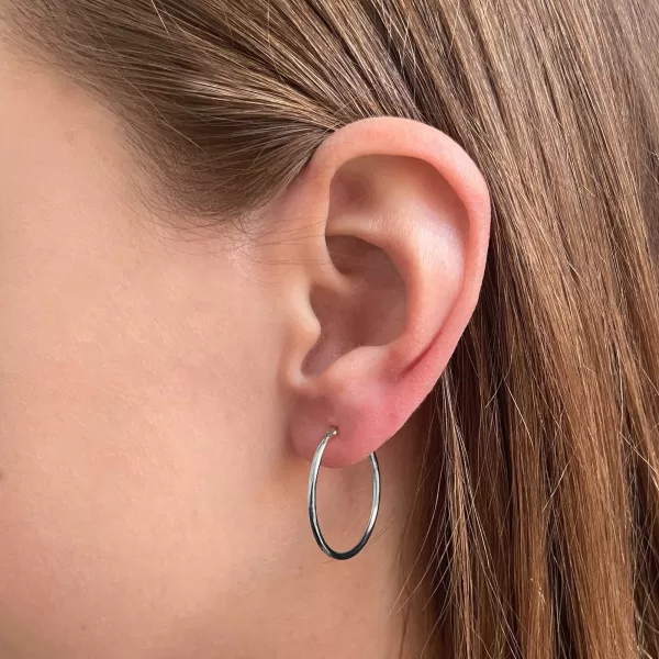 Stříbrné náušnice kruhy 61003