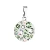 Přívěsek bižuterie se Swarovski krystaly zelený kulatý 54023.3