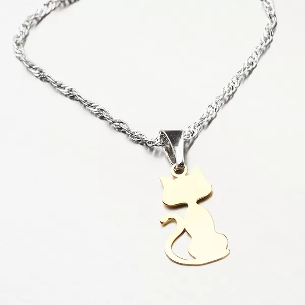 Přívěsek stříbro 925 ve tvaru kočky se zlacením zlacený P1400167-1507-SLX