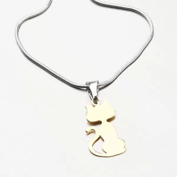 Přívěsek stříbro 925 ve tvaru kočky se zlacením zlacený P1400167-1507-SLX