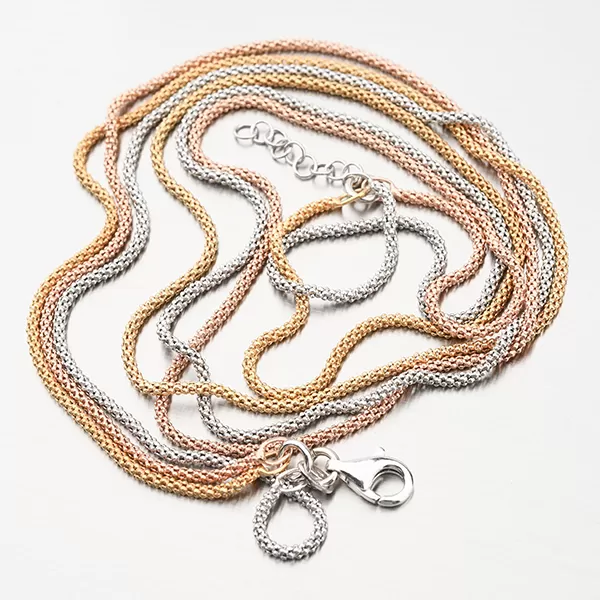 Zlacený stříbrný náhrdelník pro ženy N1300517-1264-SLX