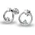 Dámské náušnice bílé zlato 585/1000 přírodní diamant 0.054 ct G/SI kroužky s brilianty 140022-B-DIA