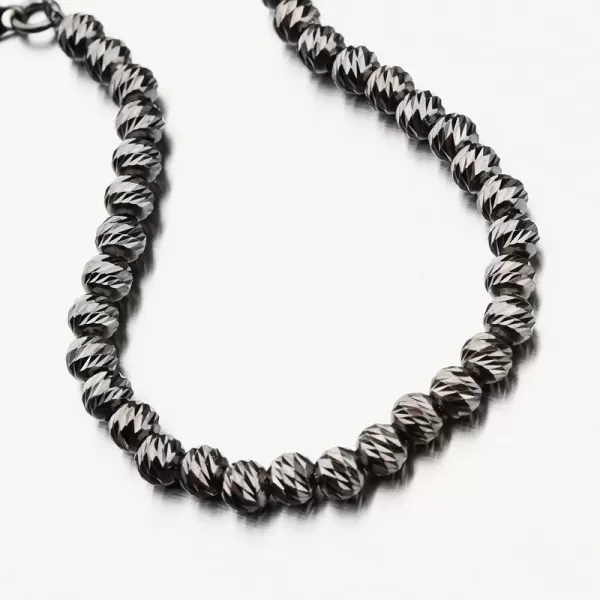 Černý náramek - stříbro 925 B2501149-0493-SLX