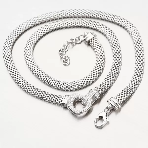 Stříbrný náhrdelník se srdcem N1901862-2196-SLX