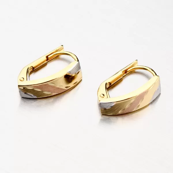 Zlaté náušnice bez kamene 12-650