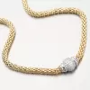 Zlacený stříbrný náhrdelník se zirkony N1900542-2196-SLX