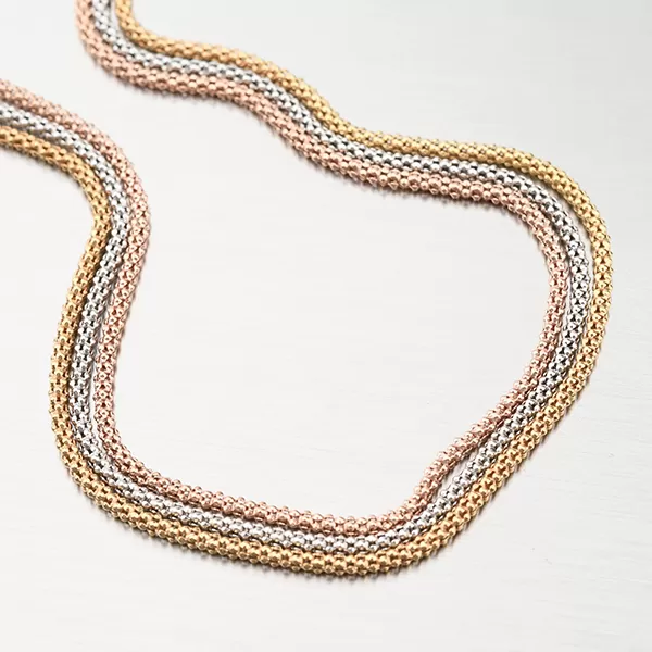 Zlacený stříbrný náhrdelník pro ženy N1300517-1264-SLX