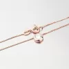 Růžovým zlatem pozlacený náhrdelník se zirkonem N1400019-0871-SLX