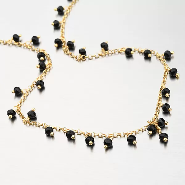 Dámský náhrdelník stříbro 925 krystaly zlacený N1900788-1802-SLX