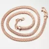 Stříbrný náhrdelník v barvě růžového zlata N1300487-1264-SLX