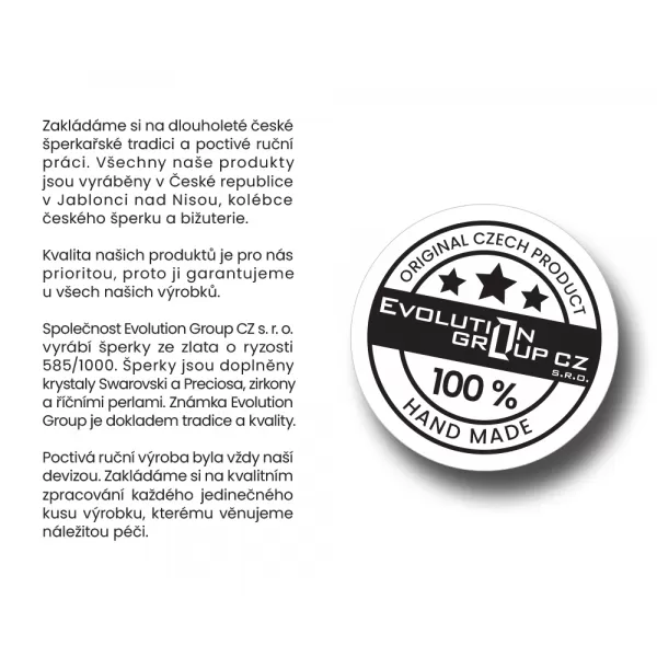 Zlaté 14 karátové náušnice bílé zlato s říční perlou a zirkony 81PZ00027