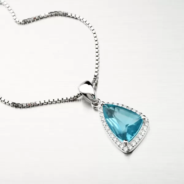 Stříbrný přívěsek s akvamarínem PKL-3092