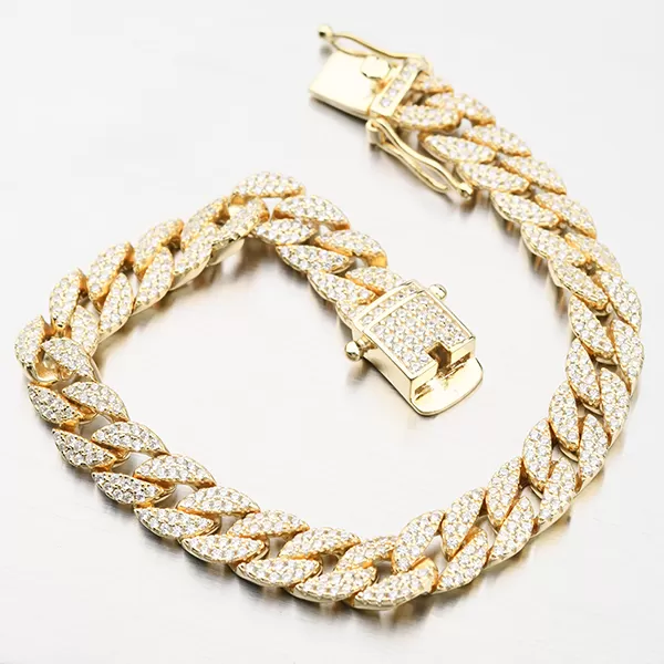 Dámský náramek stříbro 925 zirkon pozlacený B2100527-1905-SLX