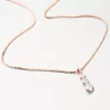 Růžovým zlatem pozlacený náhrdelník se zirkony N1400568-0398-SLX