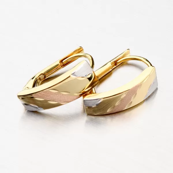 Zlaté náušnice bez kamene 12-650