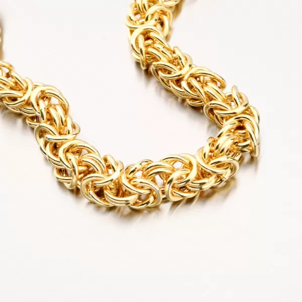 Pozlacený stříbrný náramek královská vazba B1903724-0045-SLX