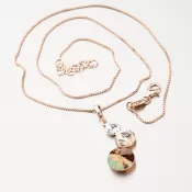 Růžovým zlatem pozlacený náhrdelník s krystaly N1401948-2120-SLX
