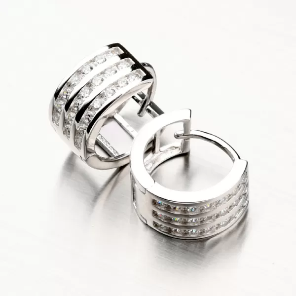 Stříbrné kruhy se zirkony PKL-2064