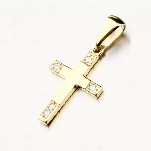 Zlatý křížek dva vzory v jednom 662P-130219