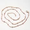 Stříbrný náhrdelník v barvě růžového zlata N2100004-0850-SLX