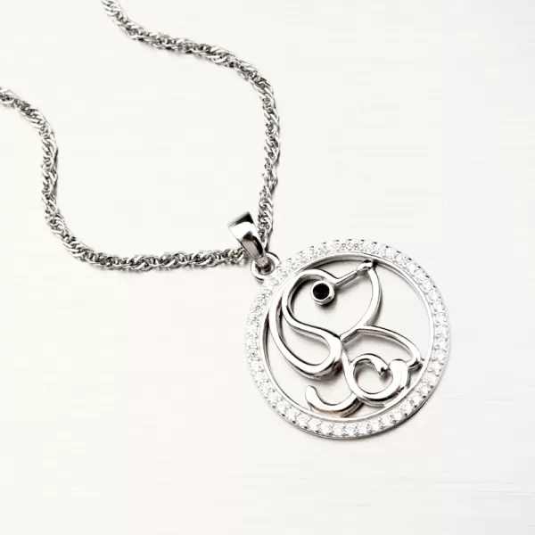 Stříbrný přívěsek pes se zirkony PKL-3082