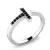 Dámský prsten přírodní diamant 0.060 ct černé brilianty bílé zlato 140014B-DIA-Black