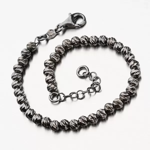 Černý náramek - stříbro 925 B2501149-0493-SLX