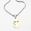 Stříbrný přívěsek ve tvaru kočky se zlacením P1400167-1507-SLX