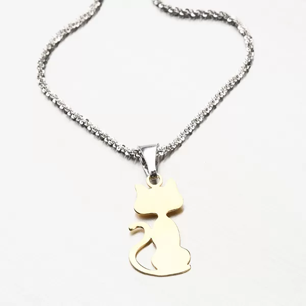 Přívěsek stříbro 925 ve tvaru kočky se zlacením zlacený P1400167-1507-SLX